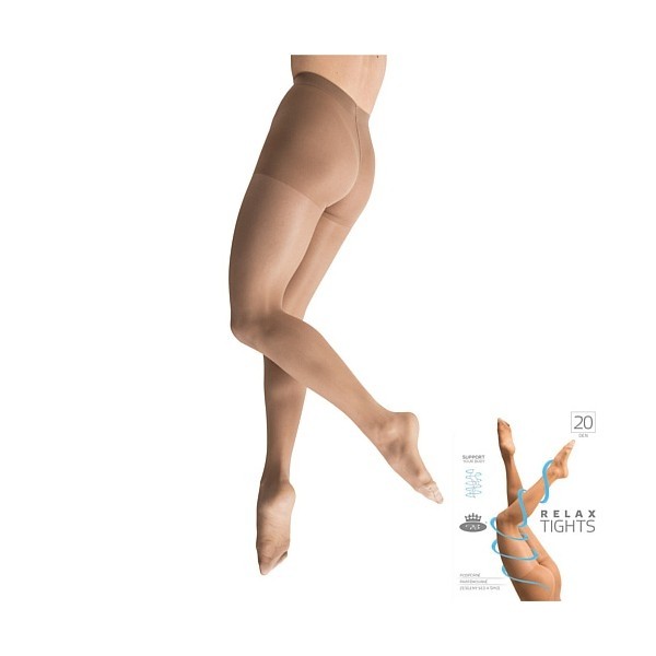 Levně RELAX tights 20 DEN kompresní punčochové kalhoty Lady B Béžová S 1 kus