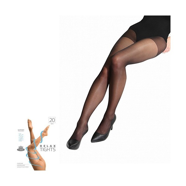 Levně RELAX tights 20 DEN kompresní punčochové kalhoty Lady B Černá XL 1 kus