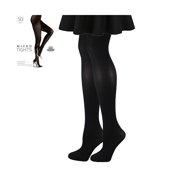 Levně MICRO tights 50 DEN mikrovláknové jemné punčochové kalhoty Lady B Černá S 1 kus