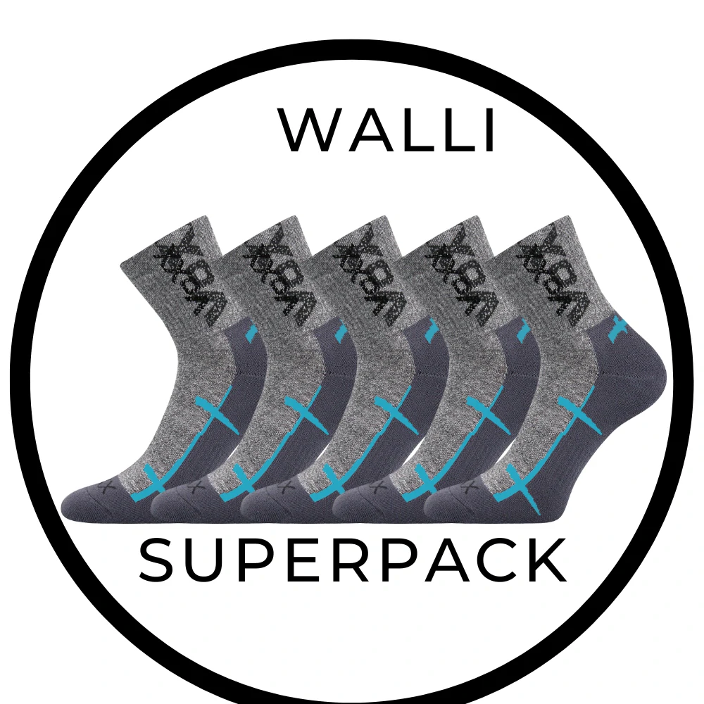 SUPERPACK - WALLI sportovní ponožky se stříbrem VoXX - 5 párů