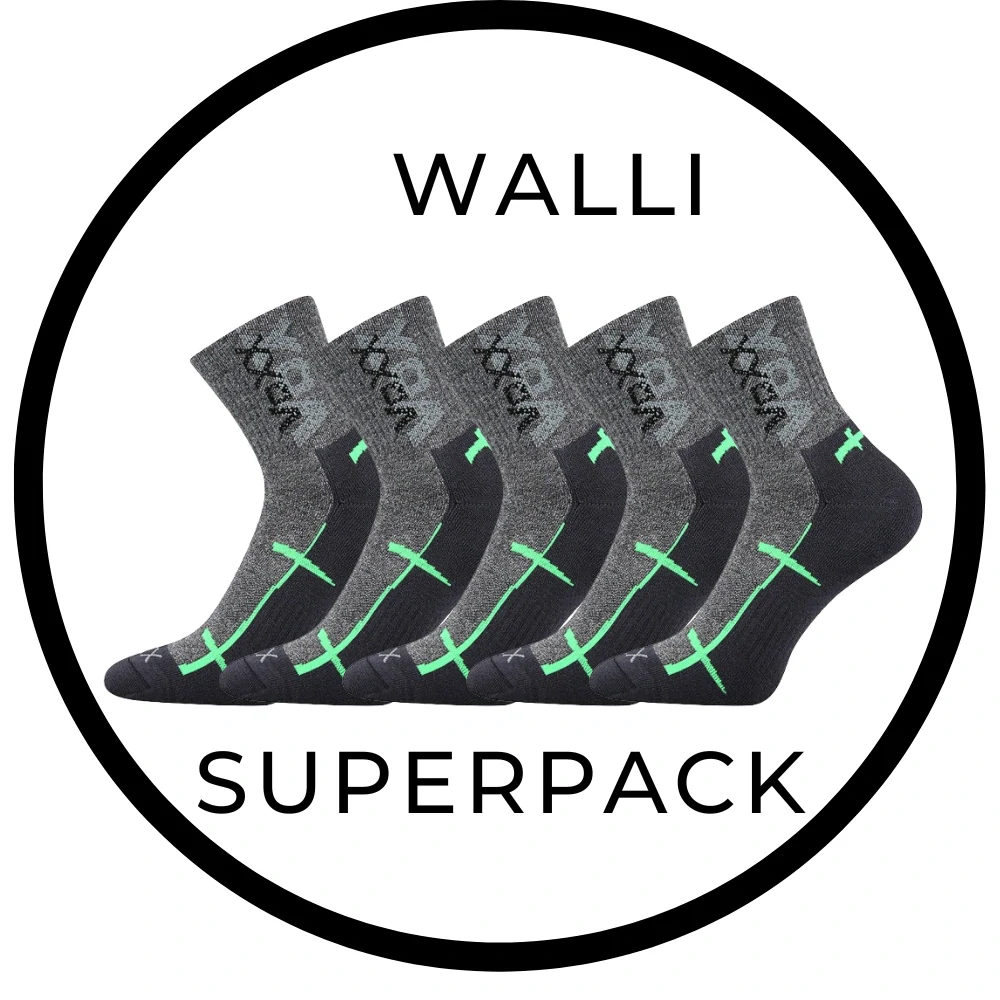 SUPERPACK - WALLI sportovní ponožky se stříbrem VoXX - 5 párů