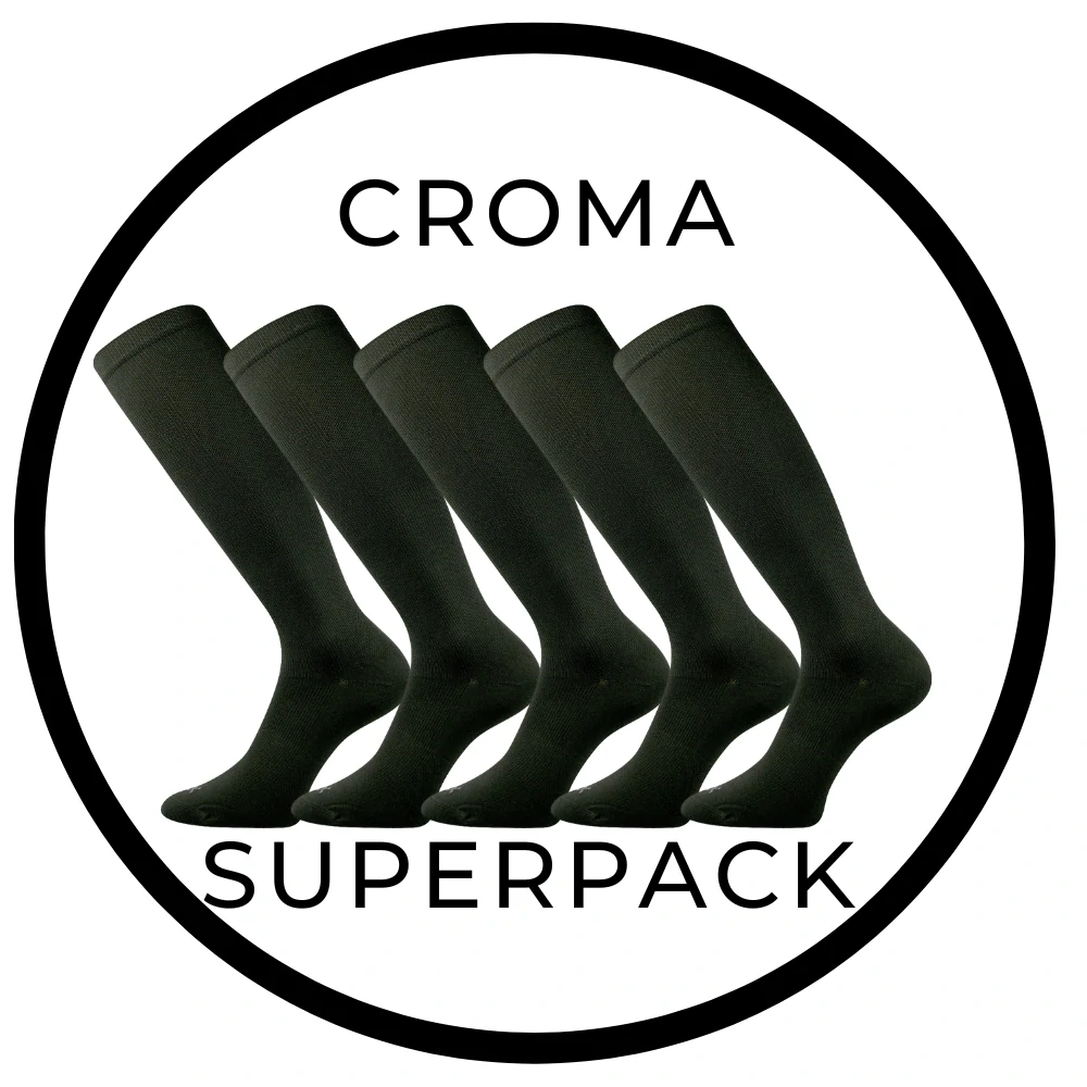 SUPERPACK - CROMA kompresní antibakteriální podkolenky VoXX - 5 párů