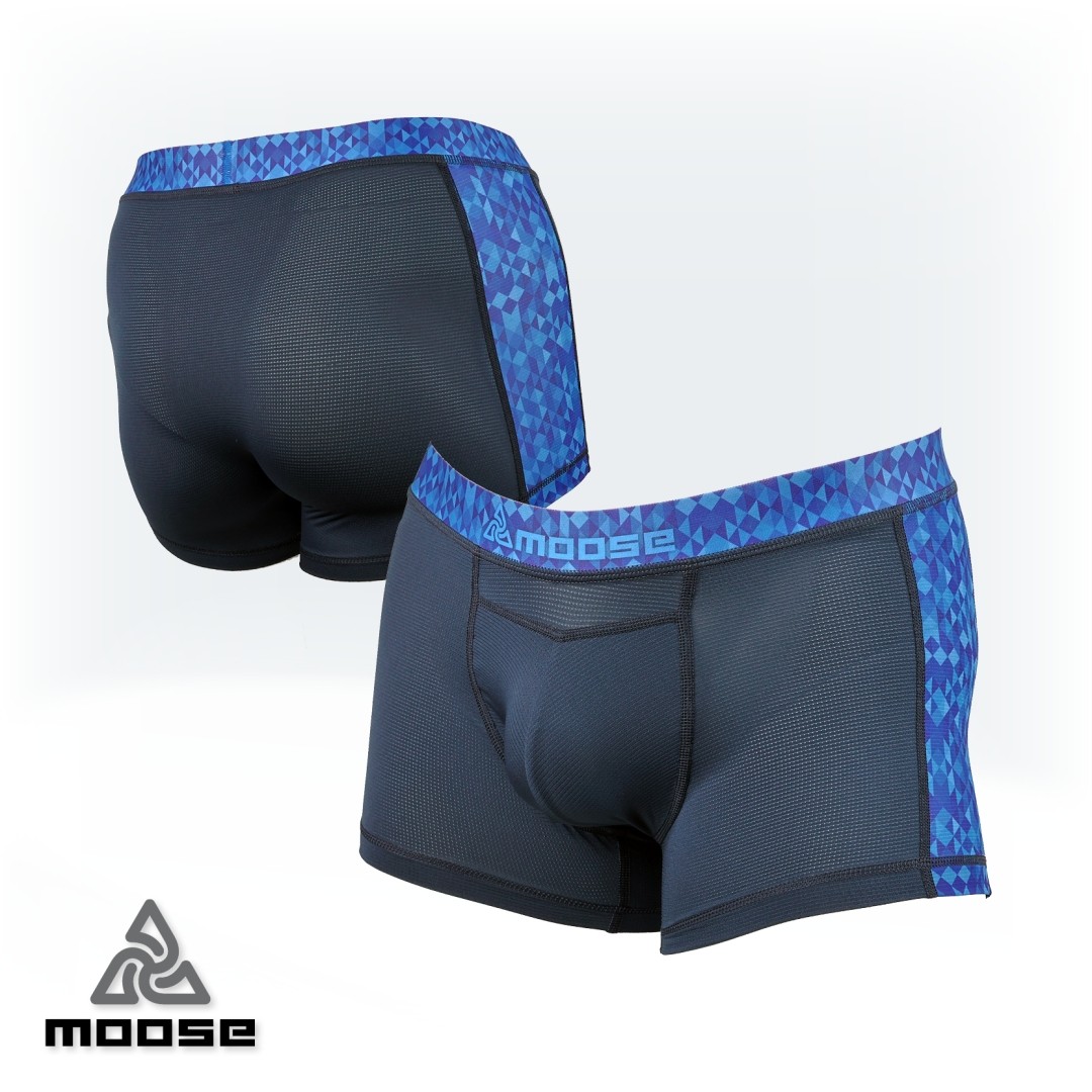 Levně TABIT BOXER MEN pánské rychleschnoucí funkční boxerky Moose Modrá L 1 kus