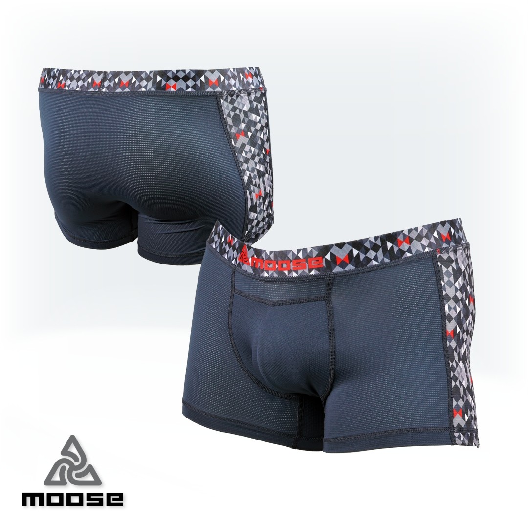 Levně TABIT BOXER MEN pánské rychleschnoucí funkční boxerky Moose Šedá XS 1 kus