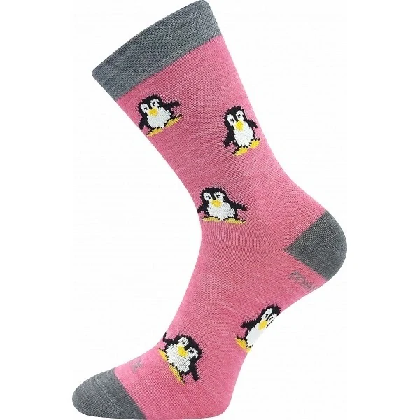 PENGUINIK teplé veselé merino ponožky VoXX