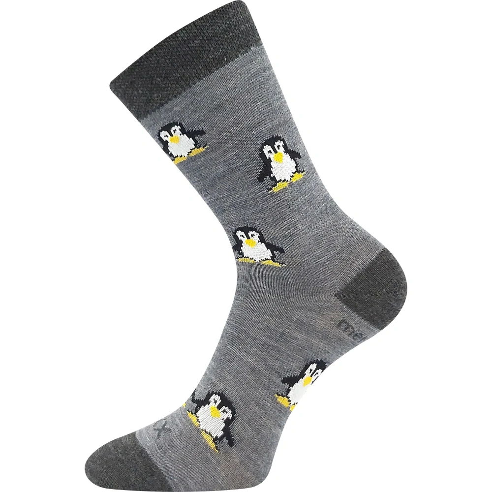 PENGUINIK teplé veselé merino ponožky VoXX