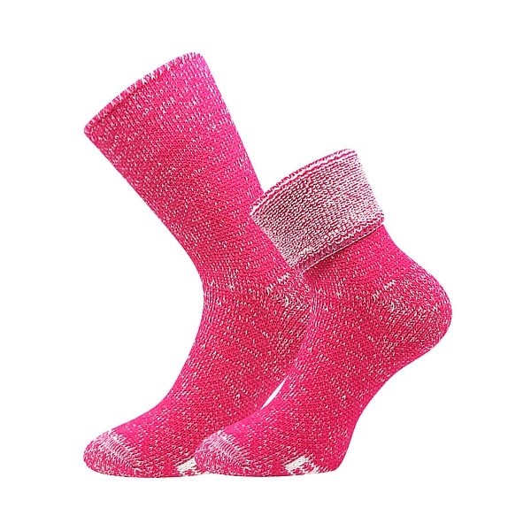 Levně POLARIS hřejivé spací ponožky s volným lemem Boma Magenta 39-42 1 pár