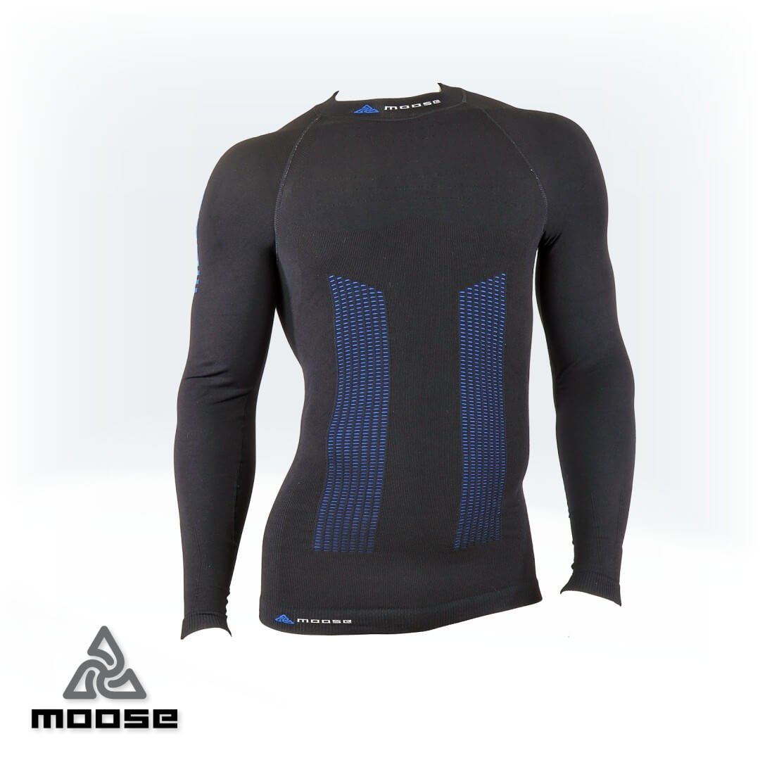 Levně SPEED TEE LSL MEN seamless polokompresní termoprádlo Moose Modrá XS / S 1 kus