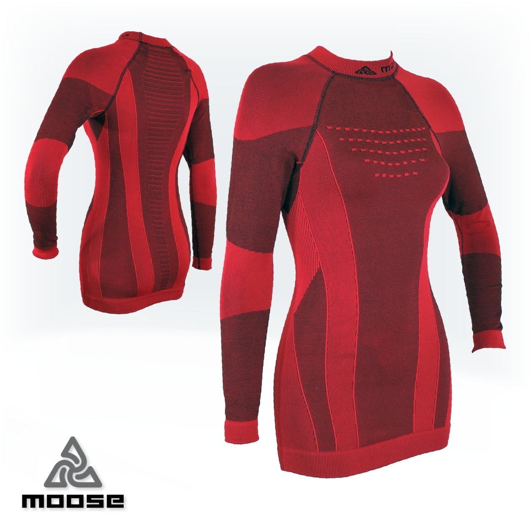 ELEMENT TEE WOMEN teplé prodloužené termoprádlo Moose Červená M / L 1 kus