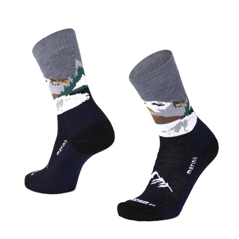 ALP BLANC veselé celofroté merino ponožky Moose