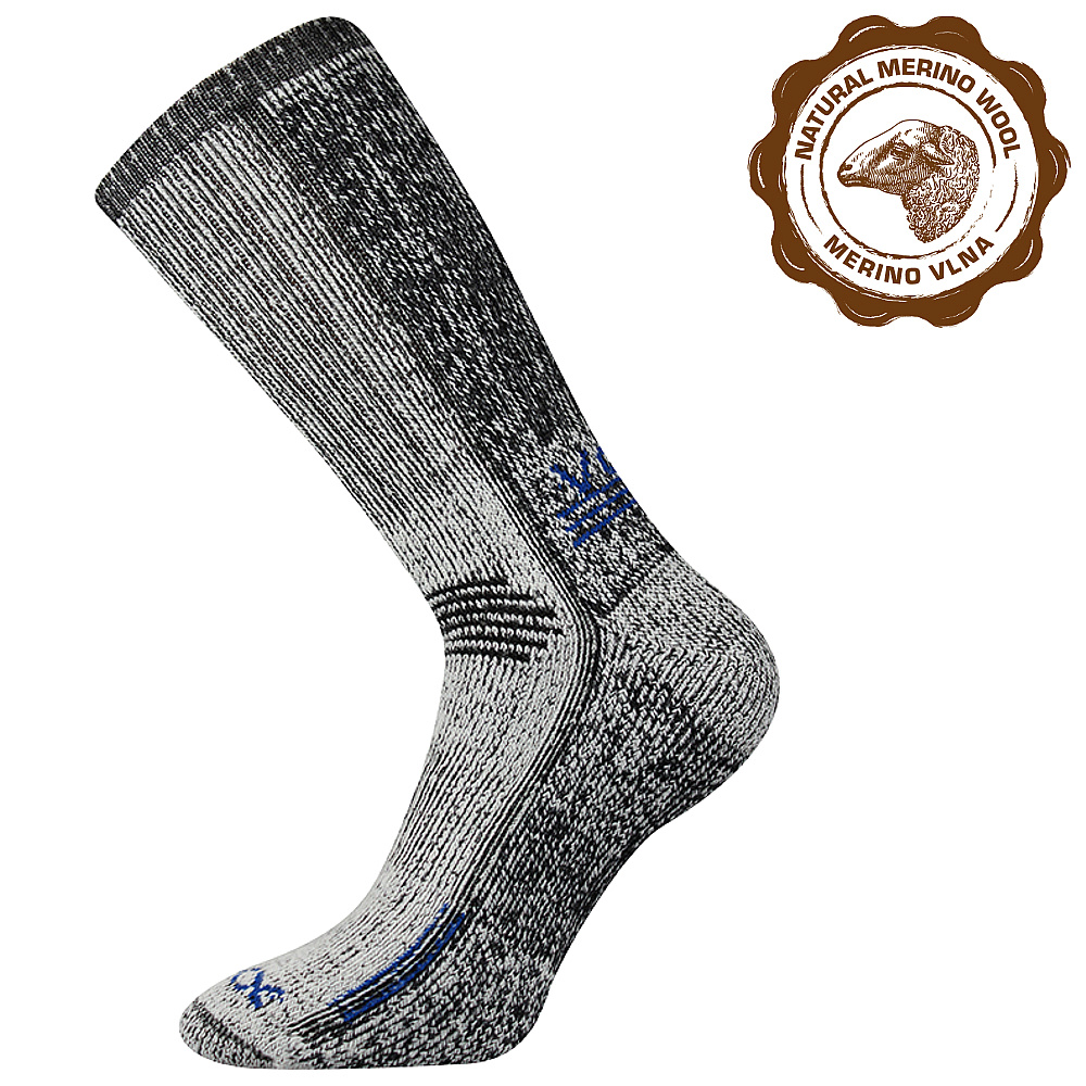 Levně ORBIT extra teplé vlněné merino ponožky Voxx Modrá 43-46 1 pár