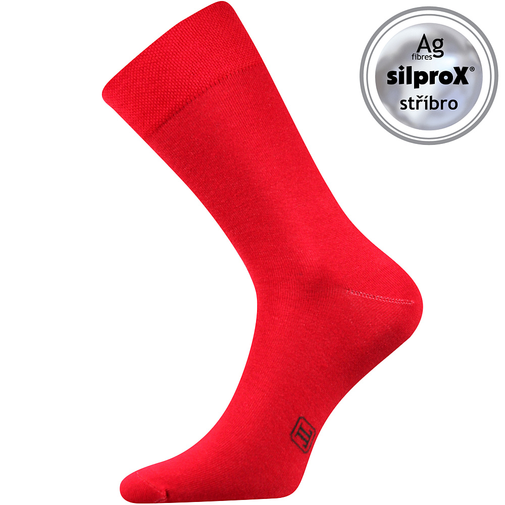 Levně DECOLOR společenské ponožky Lonka Červená 43-46 1 pár