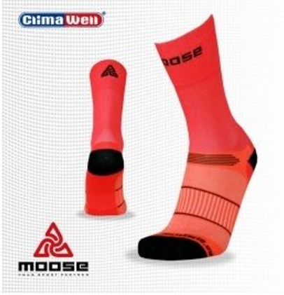 Levně Race FLUO reflexní ponožky Moose Oranžová XXL 1 pár