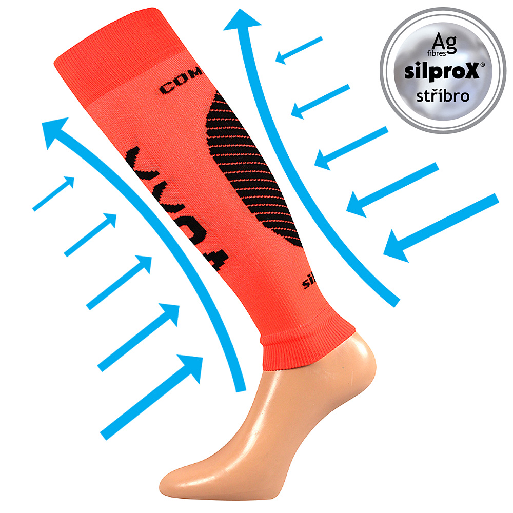 Levně PROTECT kompresní návlek Voxx - LÝTKO Oranžová L / XL 1 kus