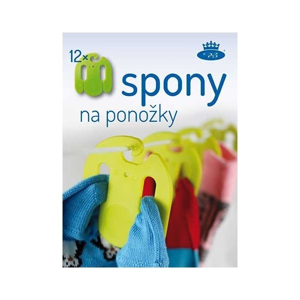 SPONY ponožkové kolíčky na ponožky Boma Mix barev 12 spon
