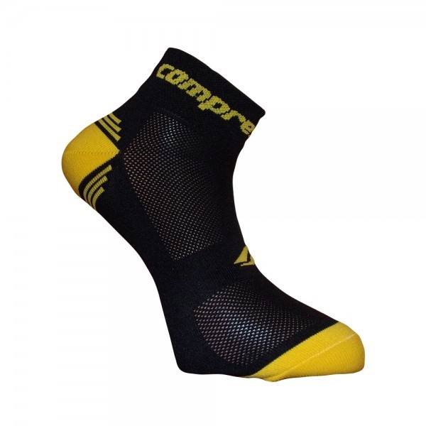 CSX-BIKE BLACK funkční ponožky COMPRESSOX Žlutá 43-46 1 pár