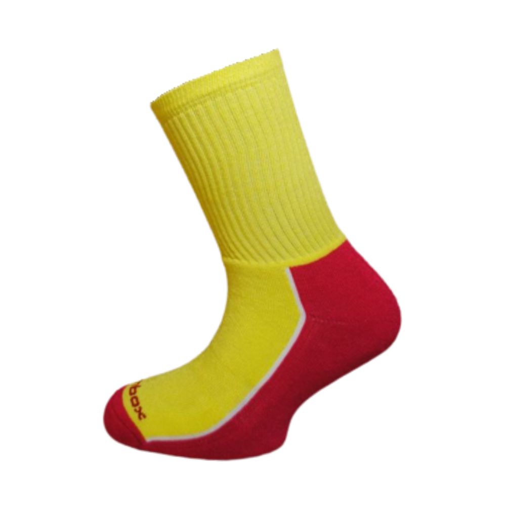 BX-3 KIDS dětské bambusové ponožky BAMBOX Fuchsia / Žlutá 35-38 1 pár