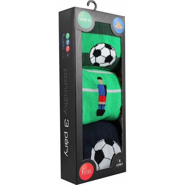DEBOX barevné vánoční ponožky Lonka - FOTBALISTA