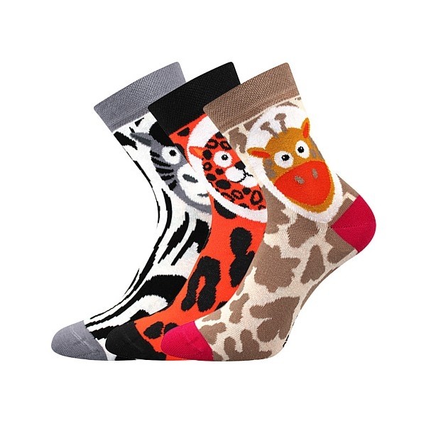 XANTIPA dámské barevné ponožky - ZEBRA mix 62