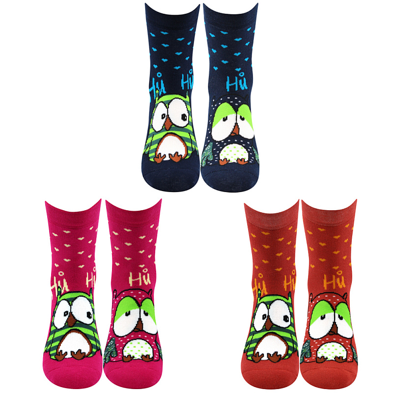 PRUHANA vzorované ponožky Boma - mix 12