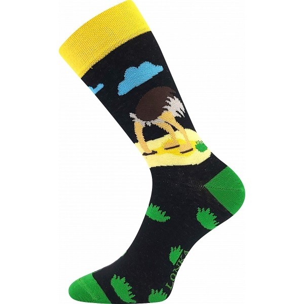 WOODOO veselé ponožky Lonka - PŠTROS - 1 pár EXTRA