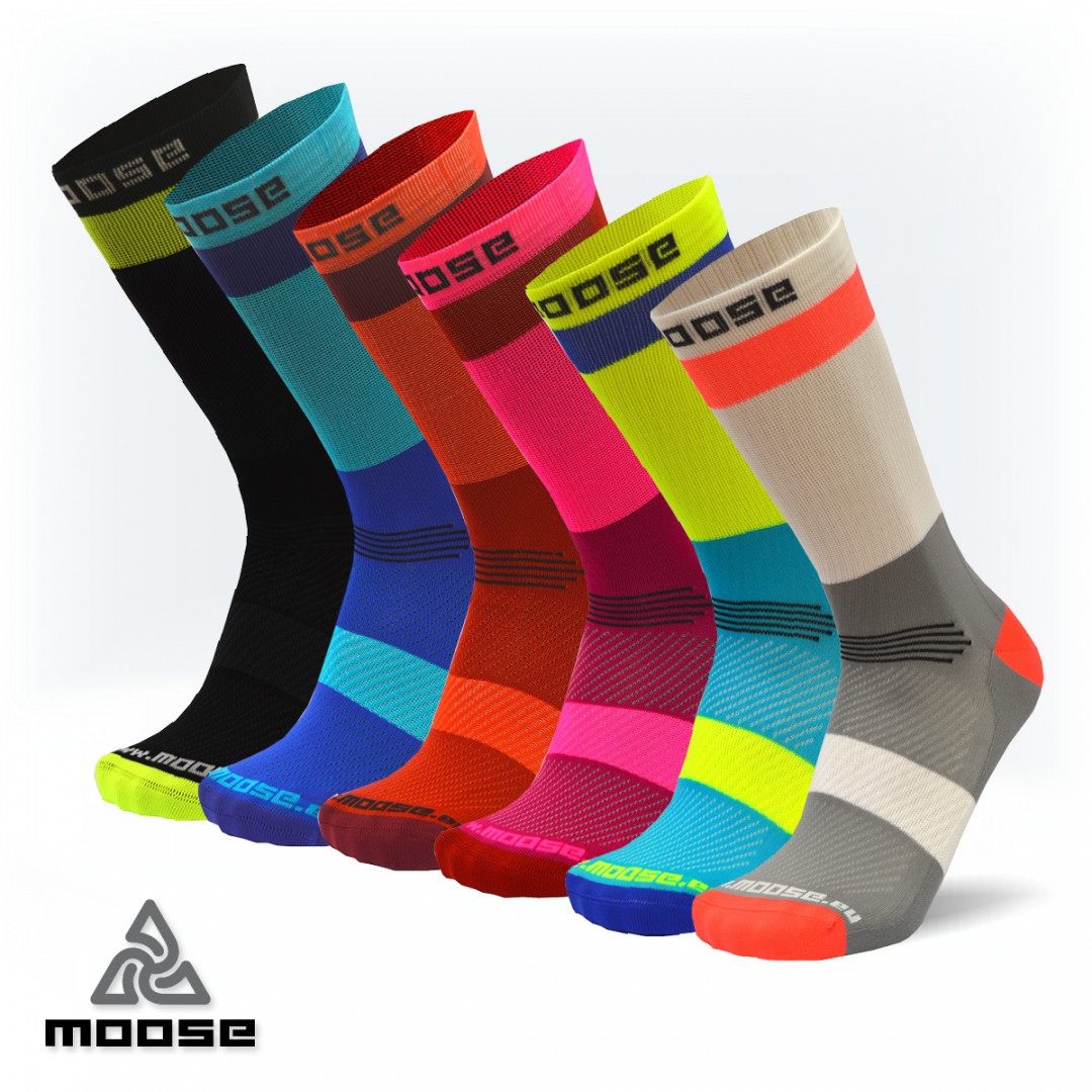 RACE POLY sportovní cyklo ponožky Moose