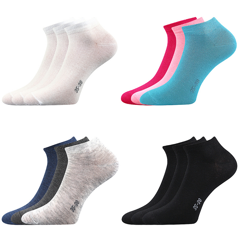 HOHO jednobarevné nízké ponožky Boma