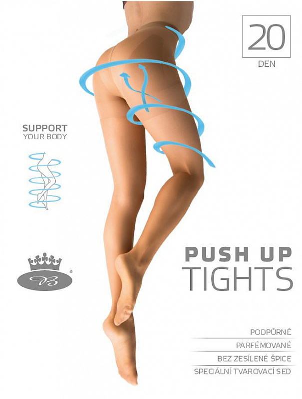 PUSH UP tights 20 DEN kompresní punčochové kalhoty Lady B