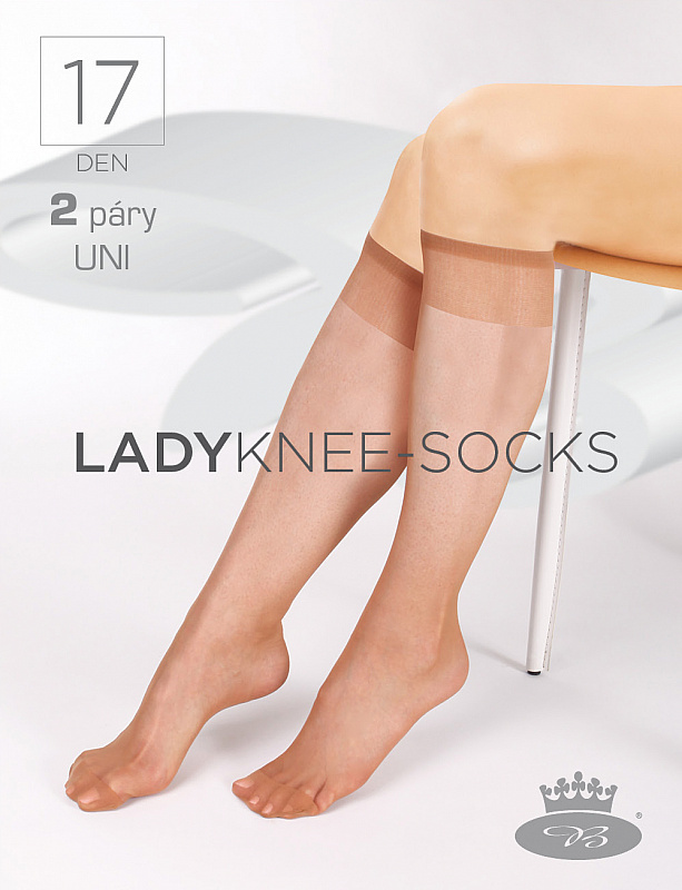 LADY knee-socks 17 DEN punčochové podkolenky Lady B - 12 párů