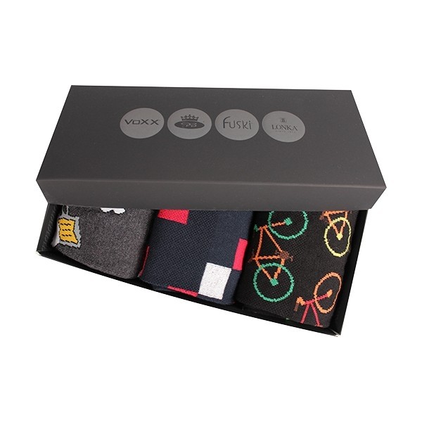 WEBOX barevné ponožky v krabičce Lonka - mix 07