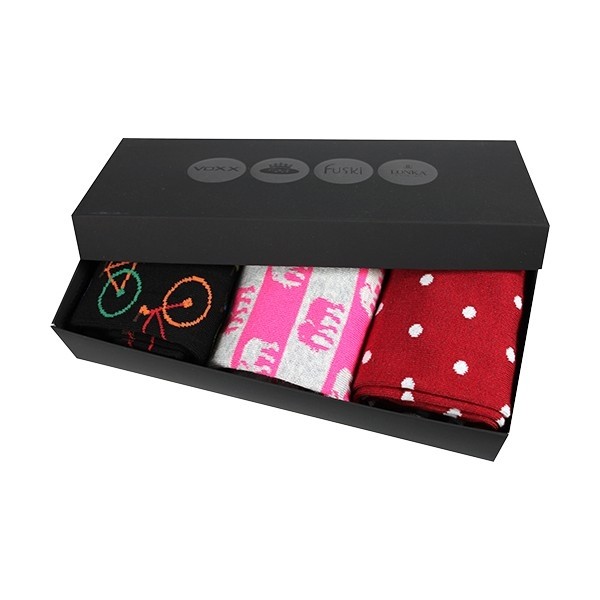 WEBOX barevné ponožky v krabičce Lonka - mix 06