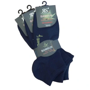 Dámské modré letní sneaker bambusové ponožky RS
