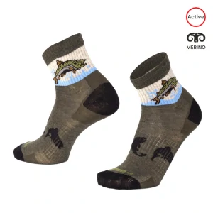 ORLIK TROUT rybářské kotníkové merino ponožky Moose