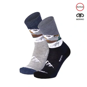 ALP BLANC veselé celofroté merino ponožky Moose