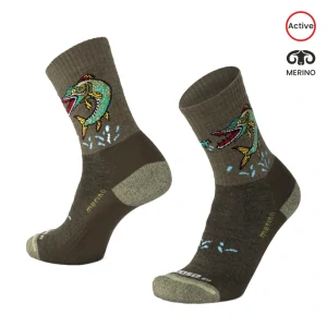 ALP PIKE rybářské celofroté merino ponožky Moose