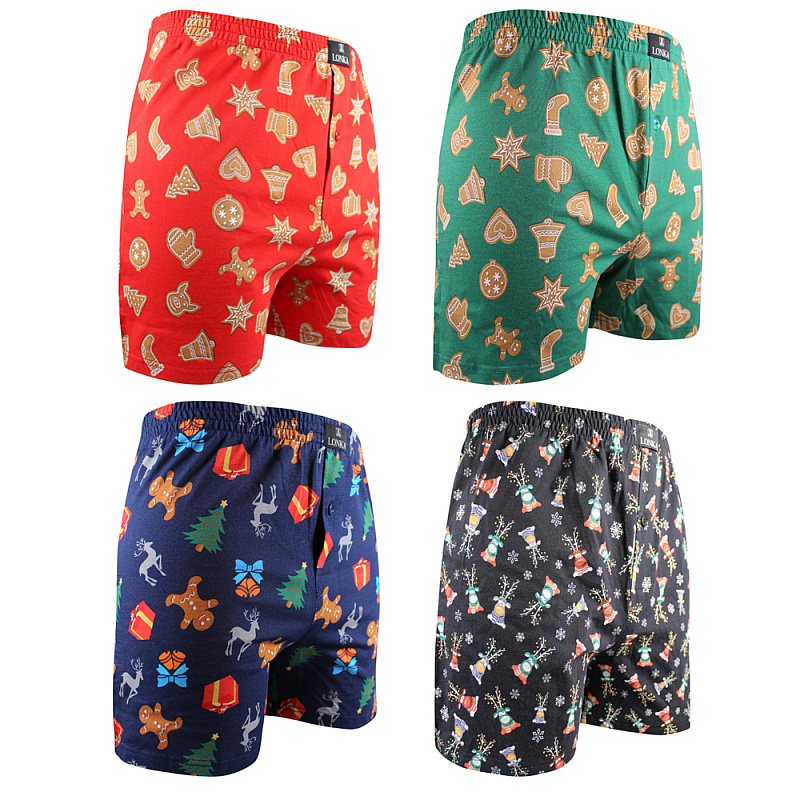 KARLOS pánské bavlněné trenýrky Lonka - PERNÍČKY