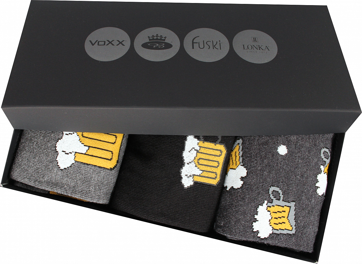 WEBOX barevné ponožky v krabičce Lonka - mix 08