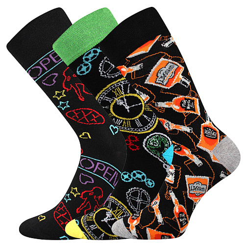 DEBOX barevné vánoční ponožky Lonka - WHISKY