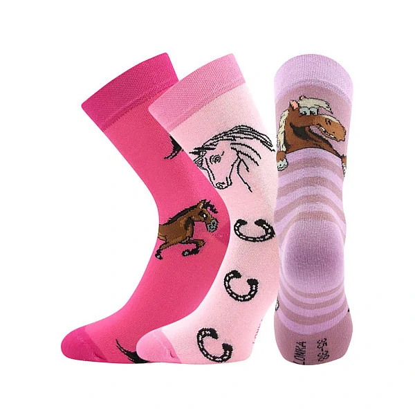 HORSIK dívčí bavlněné ponožky Boma
