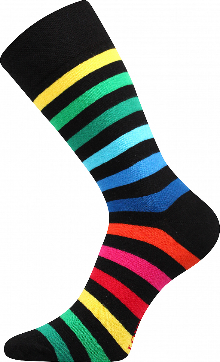 DELINE BLACK barevné trendy ponožky Lonka