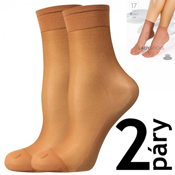 LADY socks 17 DEN punčochové ponožky Lady B - 12 párů