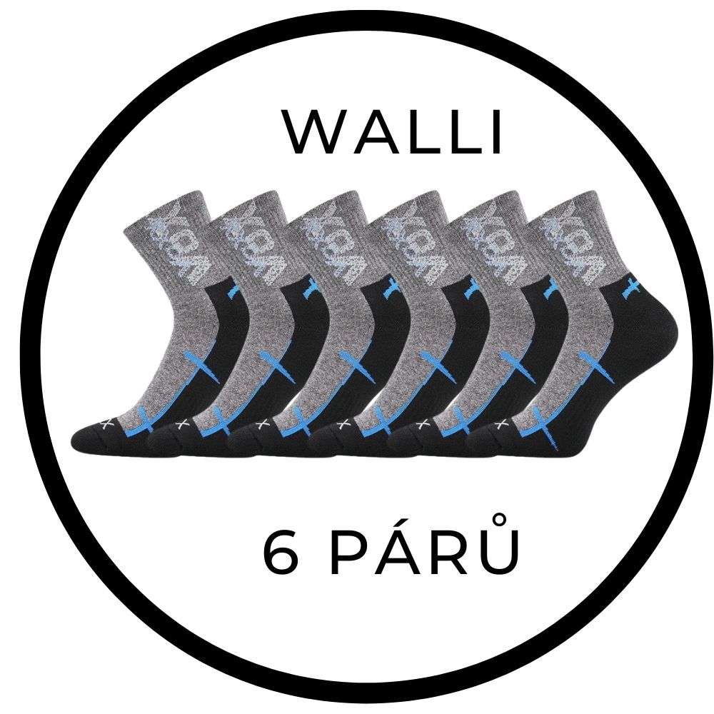 SUPERPACK - WALLI sportovní ponožky se stříbrem VoXX - 5 párů