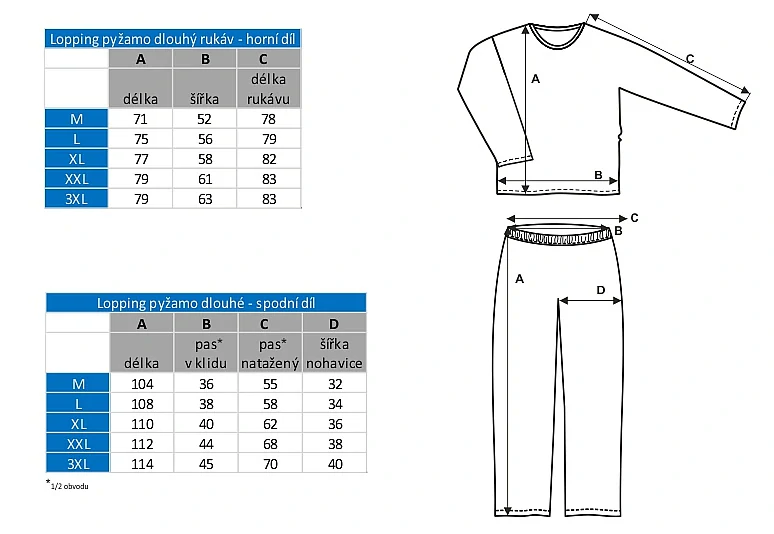 LOPPING pyžamo s dlouhým rukávem Lonka - BIKE