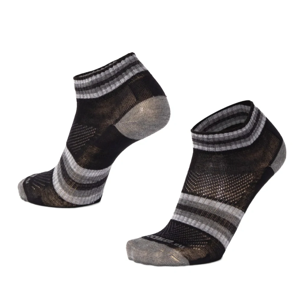 LUZY DASH nízké pruhované merino ponožky Moose