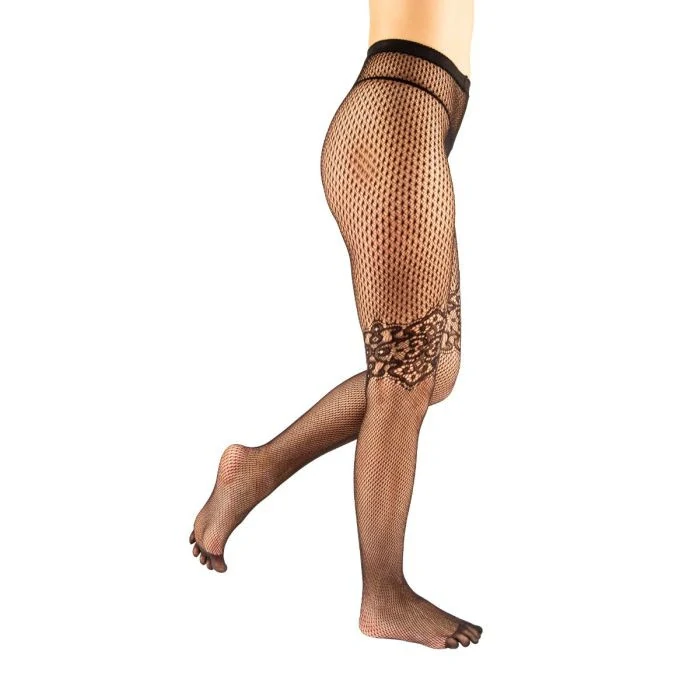 FISHNET TIGHTS silonové prstové punčocháče ToeToe - ORCHID