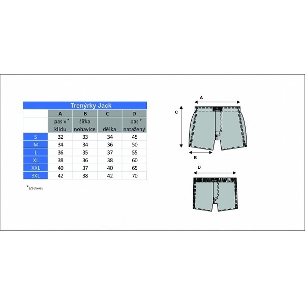 JACK boxers pánské bavlněné trenýrky Lonka - STRIPES 01