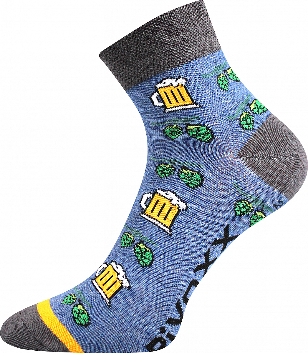 PIFF barevné ponožky s pivem Voxx - CHMEL