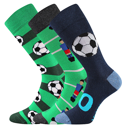 DEBOX barevné vánoční ponožky Lonka - FOTBALISTA