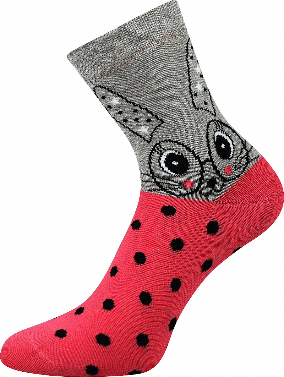 XANTIPA dámské barevné ponožky - ZAJÍC mix 63