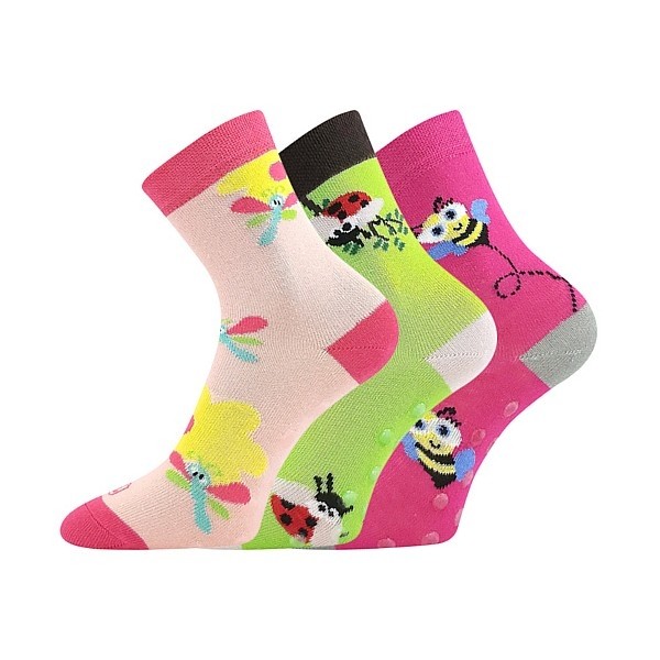 WOODIK ABS dětské veselé protiskluzové ponožky Lonka